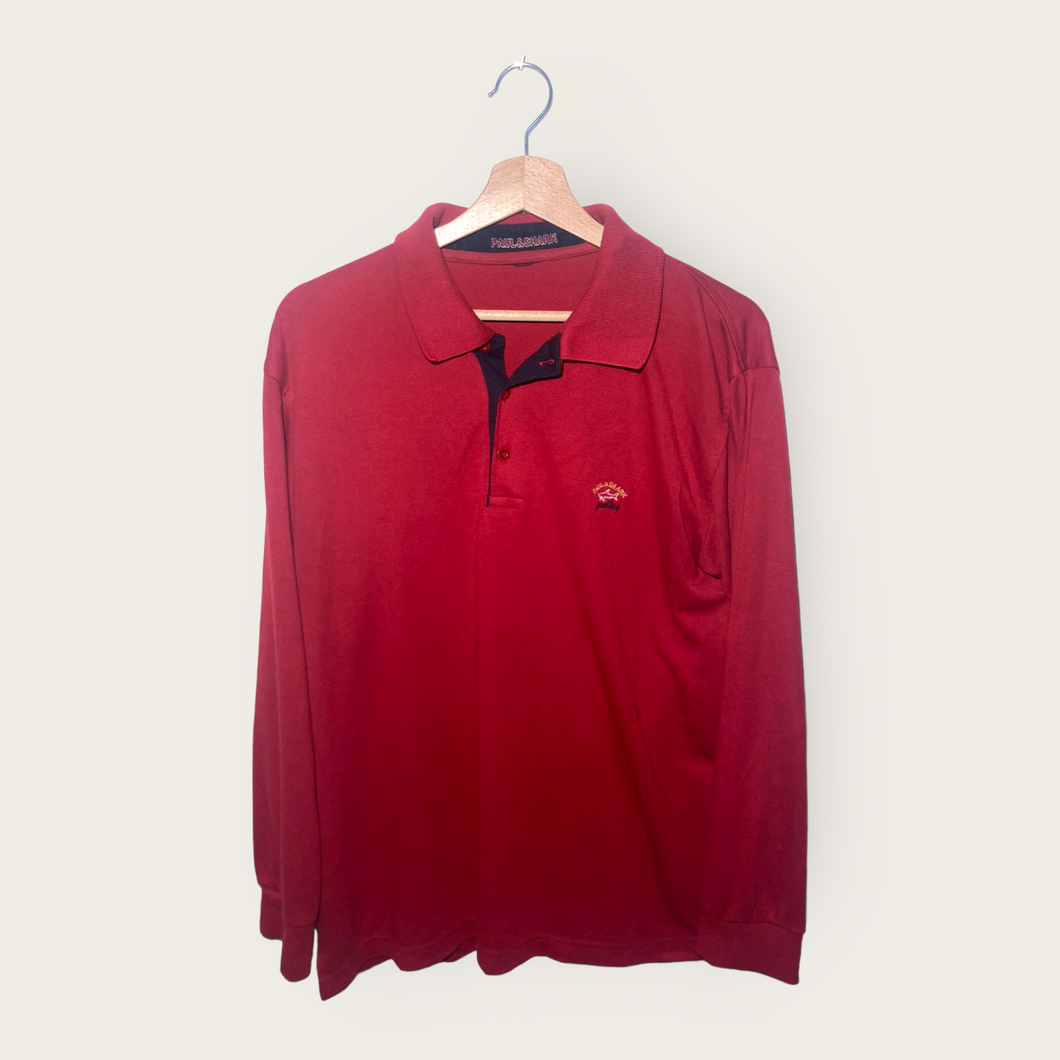 Paul & Shark Longsleeve Polo (Red) - M