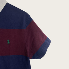 Load image into Gallery viewer, Ralph Lauren Striped Polo (Navy/Bordeaux) - M/L
